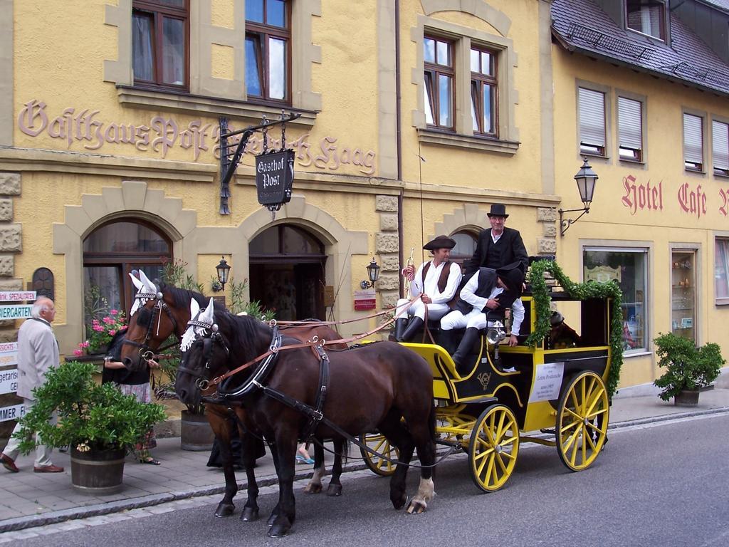 Hotel-Gasthof Die Post Brennerei Frankenhoehe Schillingsfürst Dış mekan fotoğraf
